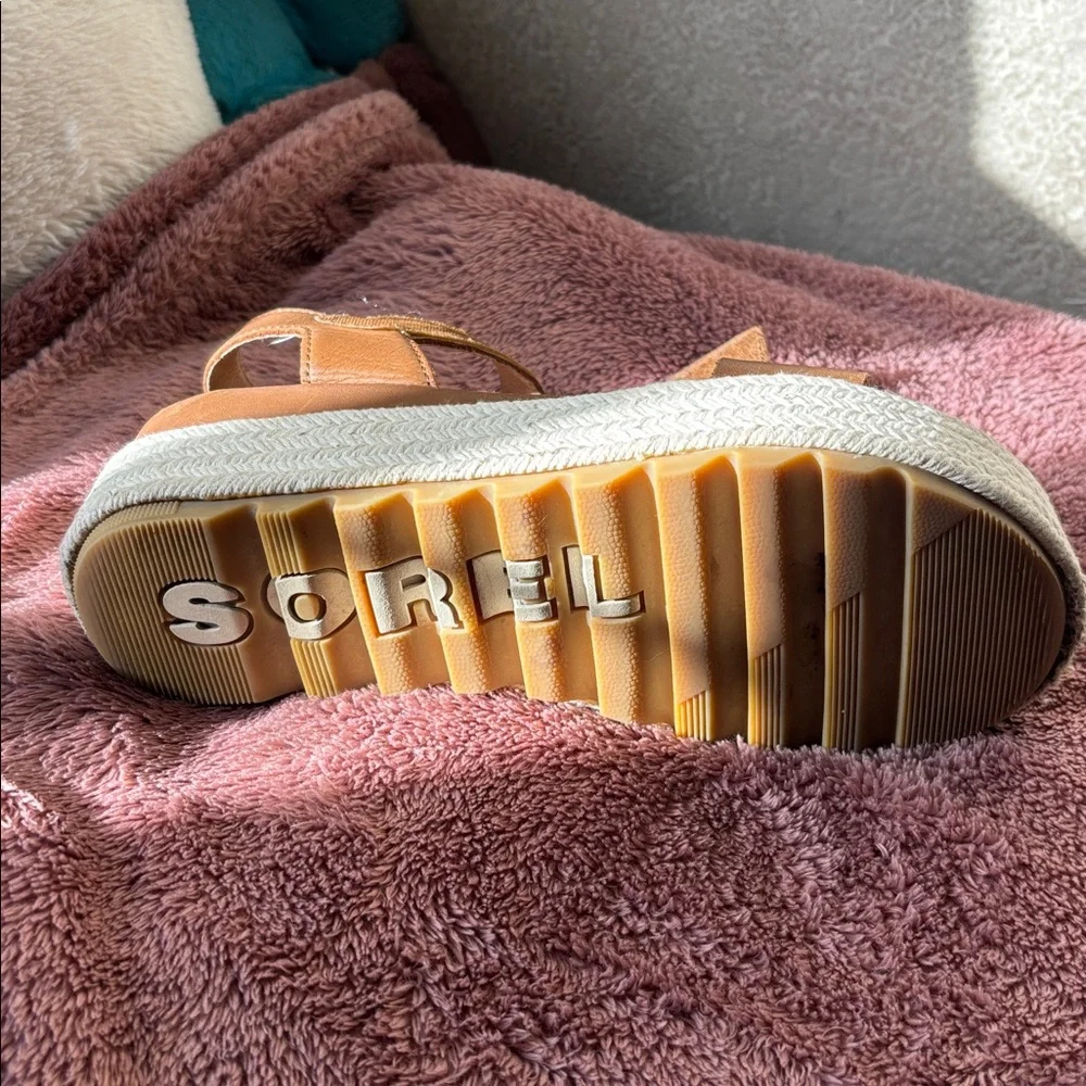 Sorel Tan Espadrille Platform Sandals
